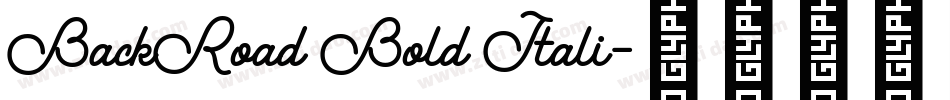BackRoad Bold Itali字体转换